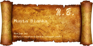 Musta Bianka névjegykártya